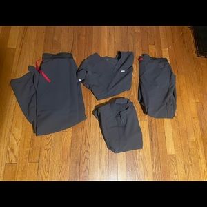 Figs charcoal: xs rafalea, small caterina, medium petite Livingston and Zamora